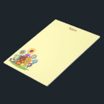 Cute Cartoon Bears' Garden Notepad<br><div class="desc">Two cute cartoon bears in their beautiful garden by Cheerful Madness!! They will accompany whatever you write on this notepad, from lists of things to buy or do, to little cute messages. This kawaii design is fully customisable and the text, as well as the background, can be changed so you...</div>