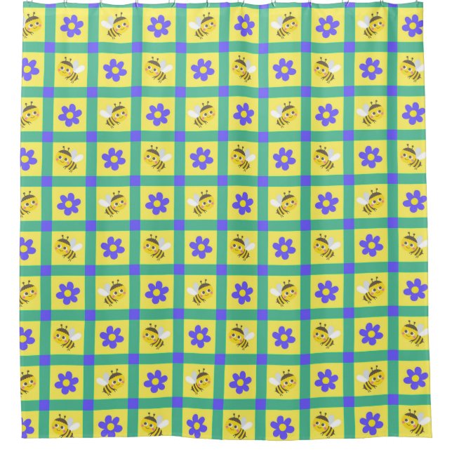 Cute Cartoon Bee and Flower Pattern (Front)