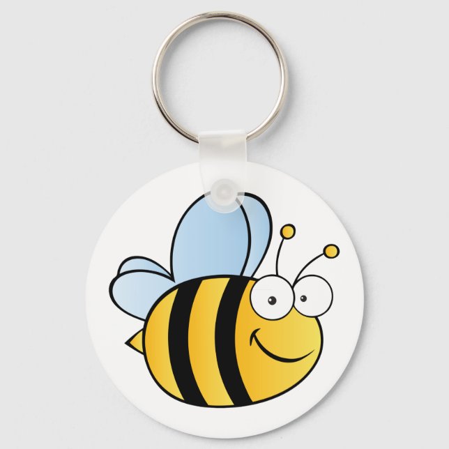 Cute Cartoon Bee Keychain (Front)