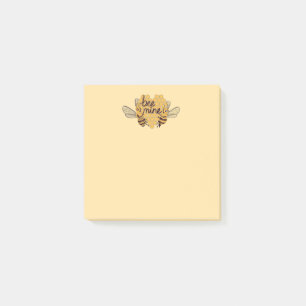  Cute Cartoon Bees with Hexagonal Honeycomb Heart  Post-it Notes
