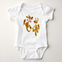 Cute Cartoon Bouncy Kangaroos Baby Apparel