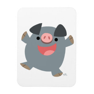 Cute Cartoon Bouncy Pig Flexible Magnet