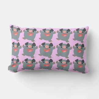 Cute Cartoon Bouncy Pig Lumbar Pillow