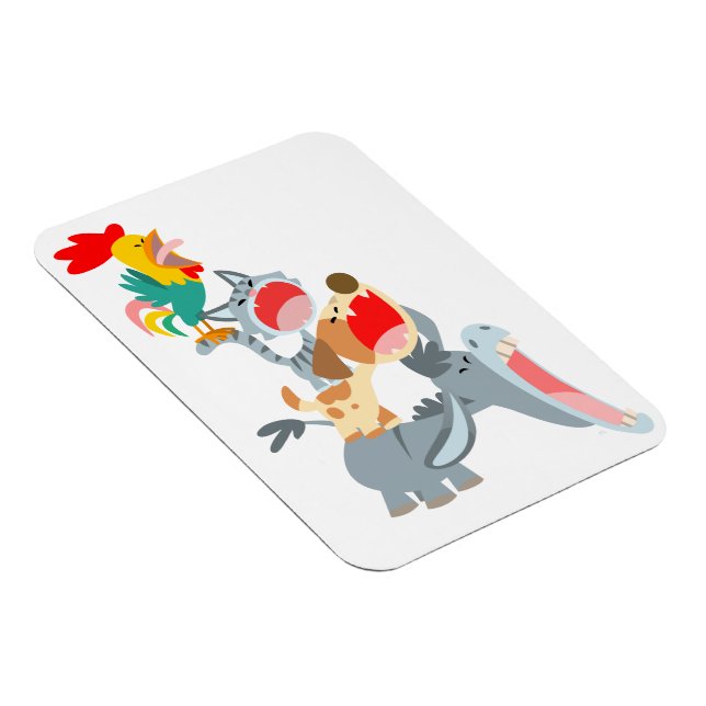 Cute Cartoon Bremen Town Musicians Flexible Magnet (Right Side)