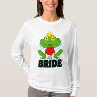 cute cartoon bride froggy frog with text T-Shirt