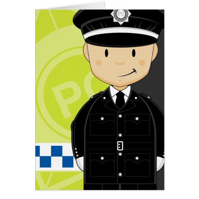 Cute Cartoon British Policeman (Front)