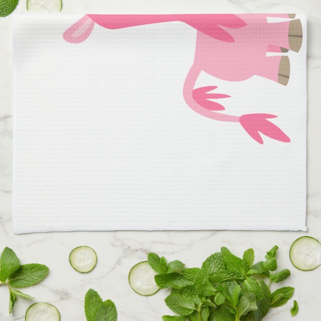 Cute Cartoon Bubble Gum Unicorn Serviette de cuisi (Plié)