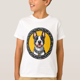 Cute Cartoon Bull-terrier Dog T-Shirt