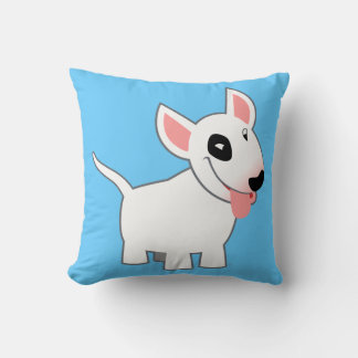 Cute Cartoon Bull Terrier Pillow