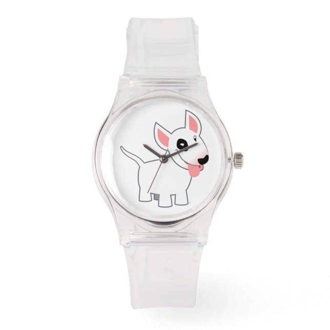 Cute Cartoon Bull Terrier Watch (Front)