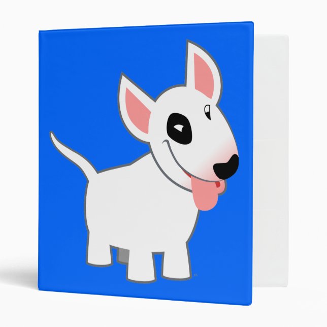 Cute Cartoon Bull Terriers Avery Binder (Front/Inside)