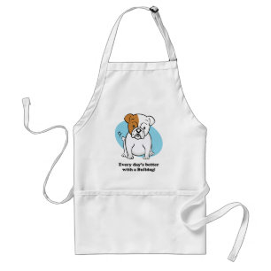 Cute Cartoon Bulldog Apron