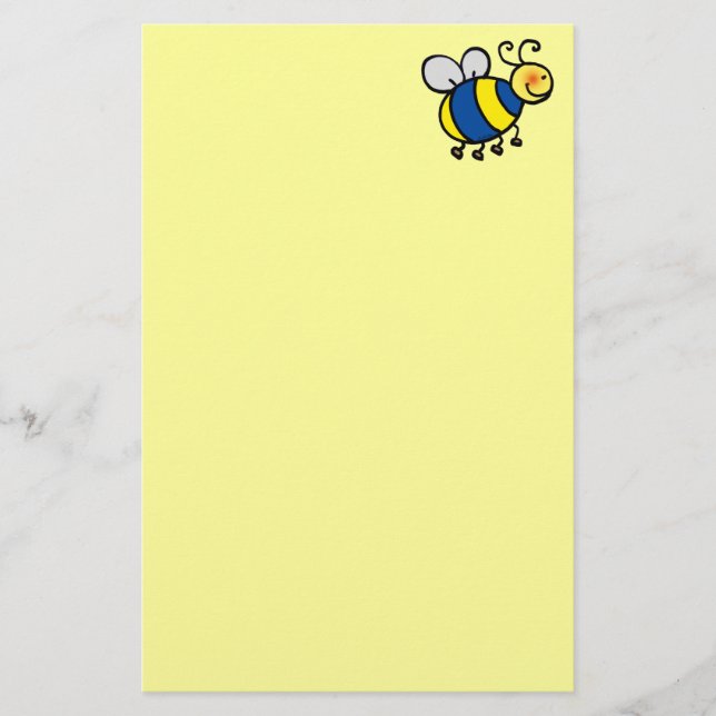 Cute cartoon bumble bee stationery (Front)