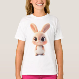 Cute Cartoon Bunny – Big-Eyed Rabbit Design T-Shirt