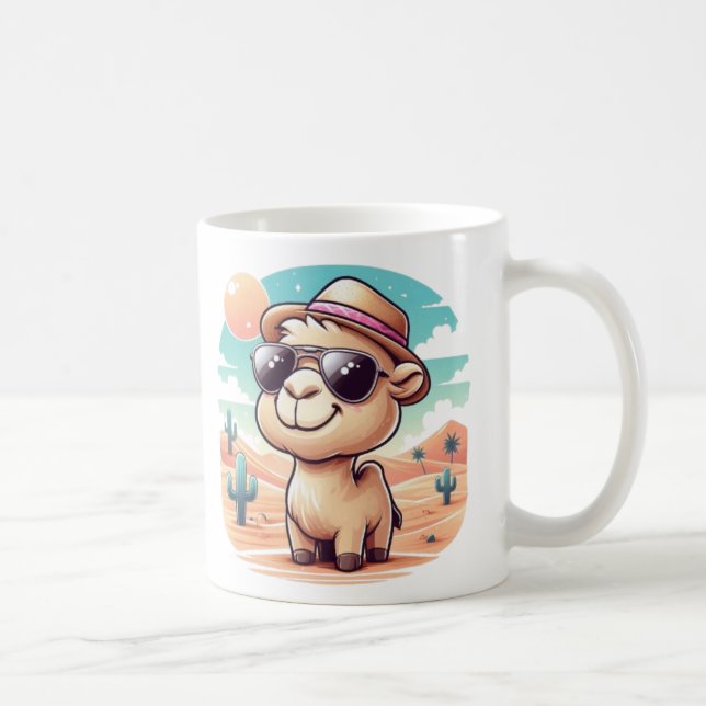 Cute Cartoon Camel Mug - Funny Desert Coffee Cup (Right)