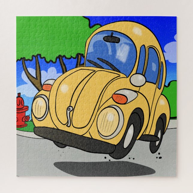 Cute Cartoon Car Jigsaw Puzzle (Vertical)