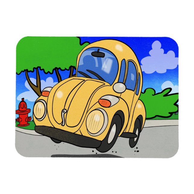 Cute Cartoon Car Magnet (Horizontal)