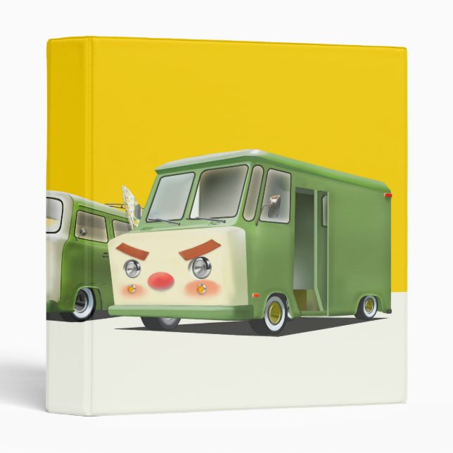 Cute Cartoon Cars Lineup Binder (Front/Spine)