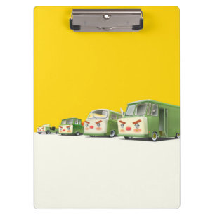 Cute Cartoon Cars Lineup Clipboard