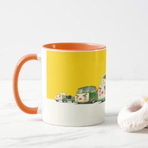 Cute Cartoon Cars Lineup Mug