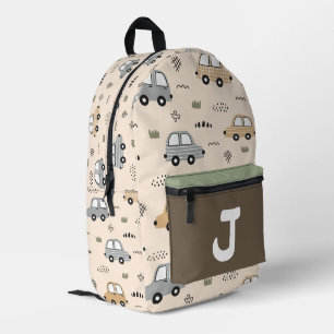 Cute Cartoon Cars Personalized Monogram Kids Backp Printed Backpack