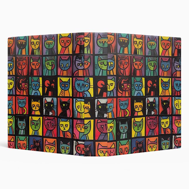 Cute Cartoon Cat Emoji Binder Clip (Background)