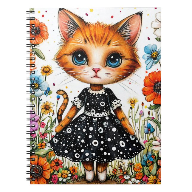Cute cartoon cat notebook (Front)