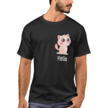Cute Cartoon Cat Saying Hello