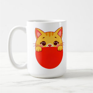 Cute Cartoon Cat with Bright Colours Coffee Mug