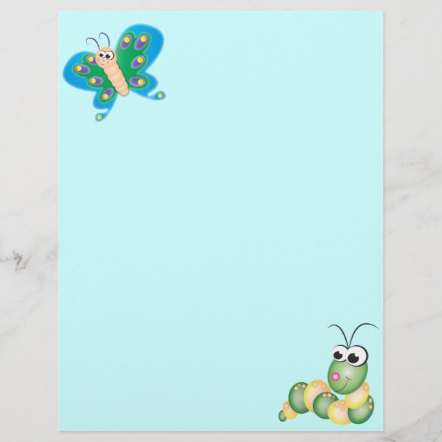 Cute Cartoon Caterpillar (Front)