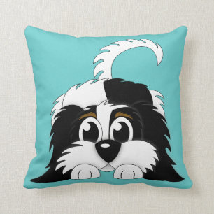 Cute Cartoon Cavachon Throw Pillow