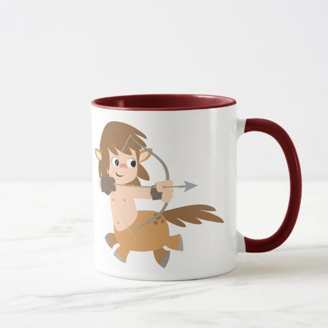 Cute Cartoon Centaur Sagittarius Ring Mug (Right)