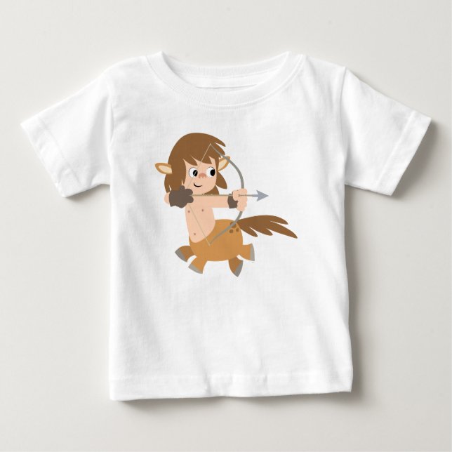 Cute Cartoon Centaur Sagittarius Ruffle T-Shirt (Front)