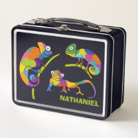 Cute Cartoon Chameleons Bright Colours Personalize