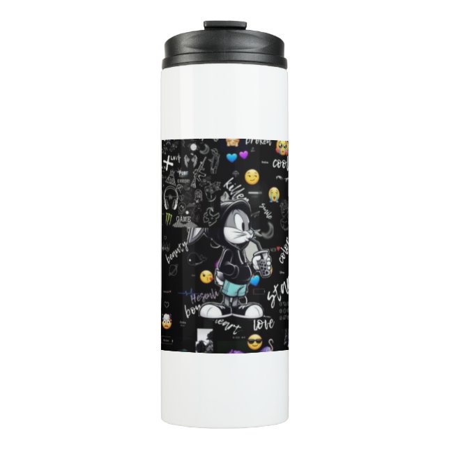 Cute Cartoon Character Pattern Ther Thermal Tumbler (Front)