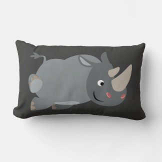 Cute Cartoon Charging Rhino Pillow