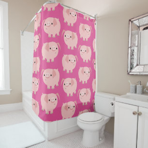Cute Cartoon Chiens Douche Rideau