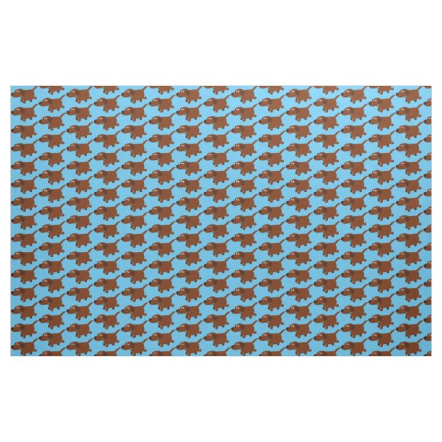 Cute Cartoon Chocolat Labrador Tissu (Yard)