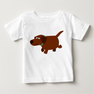 Cute Cartoon Chocolate Labrador Baby T-Shirt