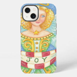 Cute Cartoon Christmas Angel Halo with Joy Banner iPhone 13 Case