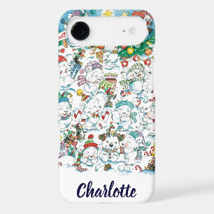 Cute Cartoon Christmas Polar Bear Penguin Party