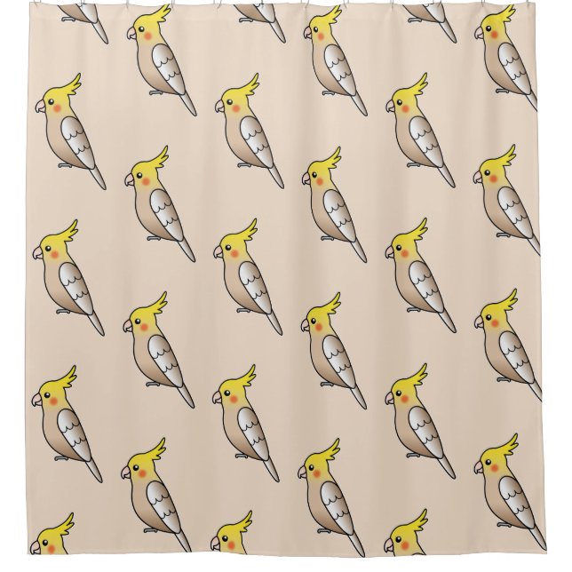 Cute Cartoon Cinnamon Cockatiel Bird Pattern (Front)