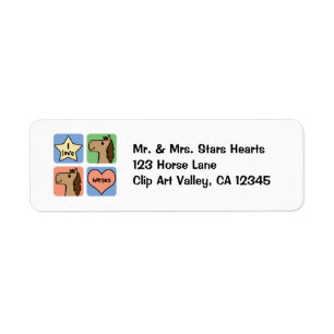 Cute Cartoon Clip Art I Love Horses