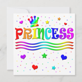 Cute Cartoon Clip Art Princess Tiara Bridal Shower Invitation