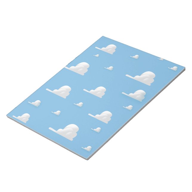 Cute cartoon cloud pattern notepad (Angled)