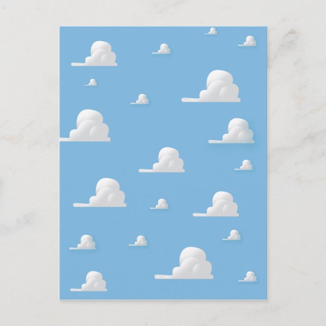Cute cartoon cloud pattern postcard (Front)