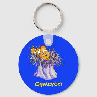 Cute Cartoon Clown Fish Keychain