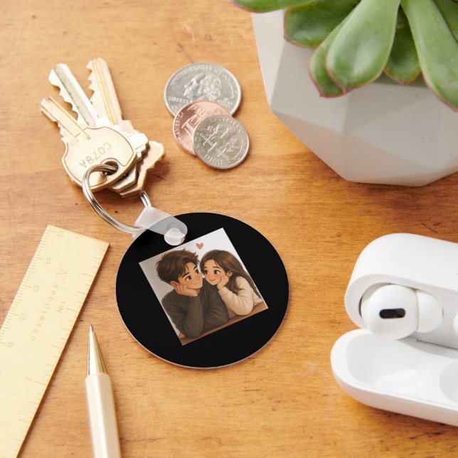 Cute Cartoon Couple Keychain (Desk)
