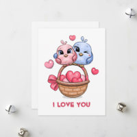 Cute cartoon couple of birds