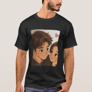 Cute Cartoon Couple  T-Shirt